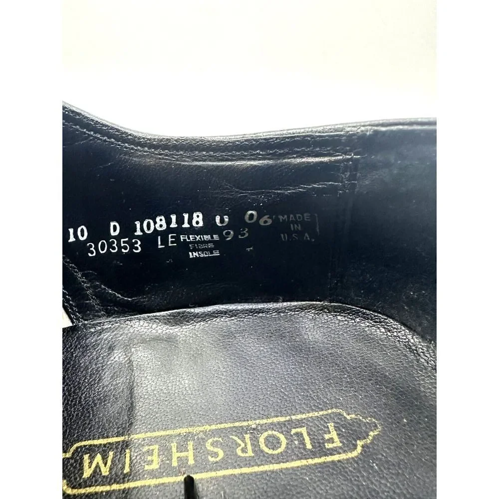 Florsheim Wingtip Oxford Mens 10 D Burgundy‎ Good Leather Brogue Made in USA